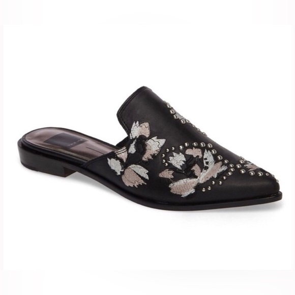 Dolce Vita Shoes - Dolce Vita|Harmony embellished leather mules flats, pointy in black & neutral•••